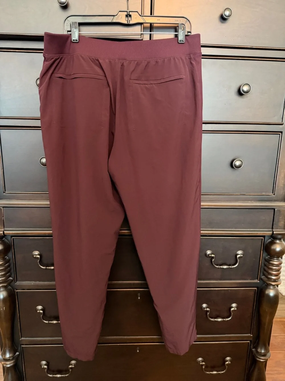 Athleta Burgundy Drawstring-Free Track Joggers - Picture 4 of 6